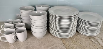 Pottery Barn Caterer's White Tableware, 56 Pcs