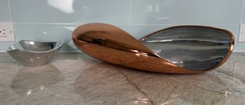 Karim Rasheed For Nambe Sculptural Bowl And, Nambe Small Bowl