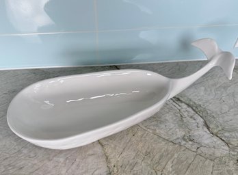 Two's Company Ceramic Whale Serving Bowl