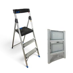 TWO FOLDING STEP LADDERS