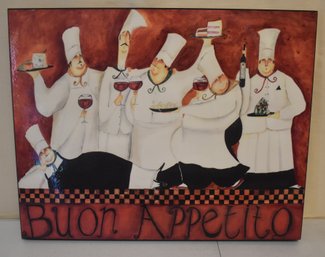 'Buon Appetito' Whimsical Chef Kitchen Wall Art