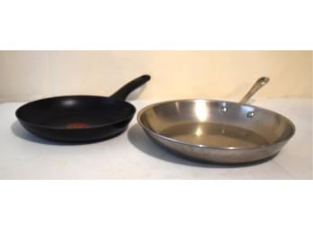 All-Clad Stainless Steel Skillet & T-Fal Non-Stick Frying Pan Cookware Lot