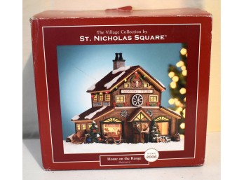 Retired 2006 St. Nicholas Square Home On The Range Illuminated General Store