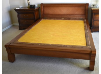 Korean Hwangto-Bang Oakdol Chimdae Heated Stone Therapeutic Sleigh Bed Frame For Queen Bed