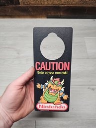 Vtg 1989 Super Mario Bros Door Hanger A4