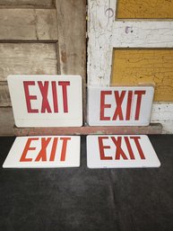 4 Piece Exit Signs Lot H1