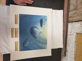 Military Submarine Watercolor Painting J4