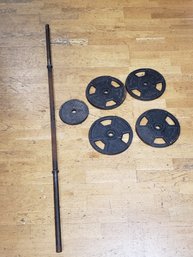 Weight Bar And Weider Weight Lot B1