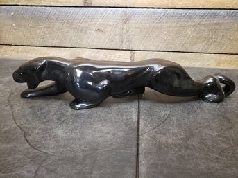 Vtg MCM Ceramic Black Panther Statue B1