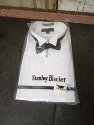 New XXL 18 1/2 Stanley Blacker Dress Shirt D2