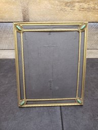 Nice Antique Victorian Frame Brass With Green Stones B3