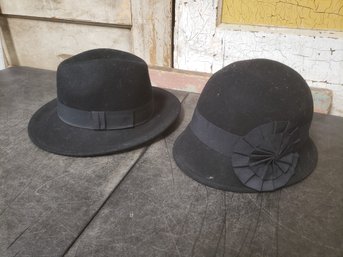New Wool Hat Fedora Cloche Lot H3
