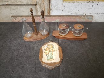 Wooden Table Ware Decor Lot A2