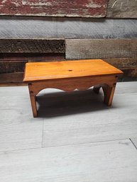 Vtg Handmade Small Wood Stool