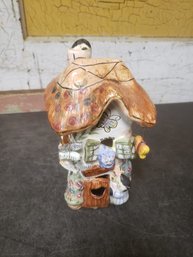 Ceramic 'Cats House' Candle Holder C2