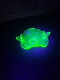 Uranium Glass Candy Dish P1
