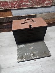 Vtg Metal Organizer Box A5