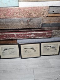 Lot Of 3 Vtg Colt Firearms Prints A5