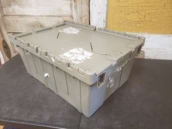 Grey Lidded Crate A1