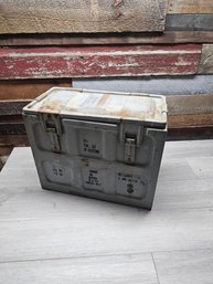 Large Vtg Metal 50 Cal Ammo Crate A5