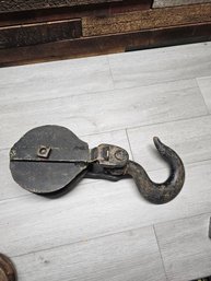 Vtg Large Crane Hook Snatch Block A5