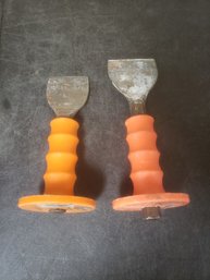 Mayhew Handguarded Mason Chisel Lot Of Two C2