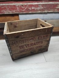 Vtg Wood Crate Hartford Club Beverages A5