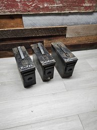 Lot Of 3 Empty Ammo Cans A5