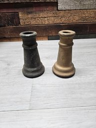 Pair Of Vtg Brass Fire Hose Nozzles A5