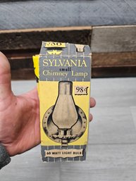 Vtg Sylvania Chimney Lamp Light Bulb A5