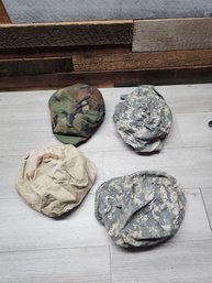 Lot Of 4 Army Military Helmet Covers A5