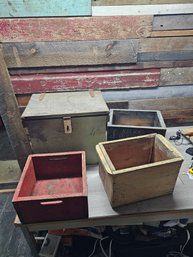 Lot Of Assorted Wood Boxes And Crates A1