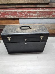 Vtg Machinest Tool Box W/ Contents A1