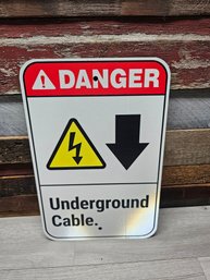 New Underground Cable Sign Metal A1