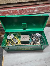 2 Vtg Stanley Routers With Accessories A1