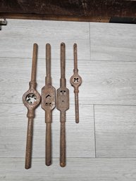 Lot Of 4 Vtg Tap And Die Holder Tools A2