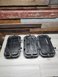 Lot Of 3 Plastic Boat Windows A2