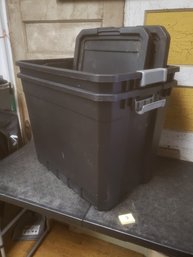Lot Of 2 27 Gallon Storage Tote #7 D1