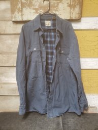 XL Tall Red Head Brand Co. Blue Shirt Jacket CR