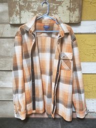 XXL Arizona Jeans Co Orange Plaid Jacket CR