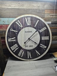 Large Wooden Wall Clock
