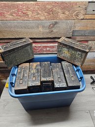 Lot Of 12 Vtg Empty Ammo Boxes A3