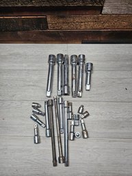 Large Lot Of Craftsman 3/4 And 1/2inch Extensions A3