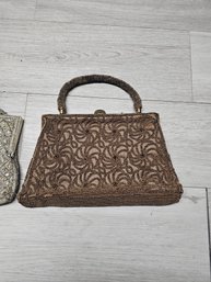 2 Vtg Beaded Walborg Purses A3