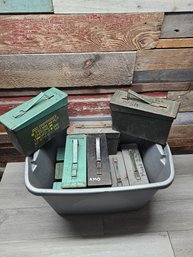 Lot Of 10 Empty Metal Ammo Cans A3