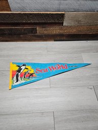 Vtg 1980s Sea World Banner A3