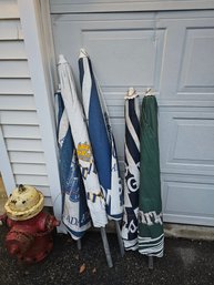 Lot Of 5 Vtg Advertising Umbrellas