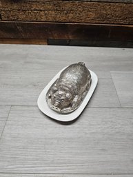 Metal Pig Butter Holder Tray A6