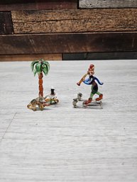 2 Handmade Art Glass Mini Sculptures A6