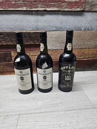 3 Vtg Collectible Wine Bottles A6